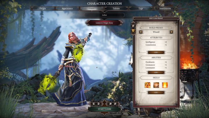 Wizard na ekranie wyboru klasy postaci. - Wizard | Klasy w Divinity Original Sin 2 - Divinity Original Sin 2 - poradnik do gry