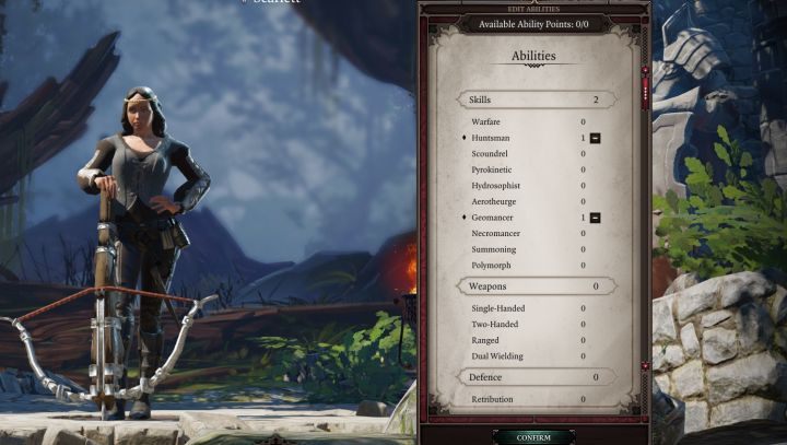 Tworząc bohatera masz dostęp do trzech punktów, które możesz rozdzielić pomiędzy wybrane zdolności bojowe. - Bojowe | Zdolności w Divinity Original Sin 2 - Divinity Original Sin 2 - poradnik do gry