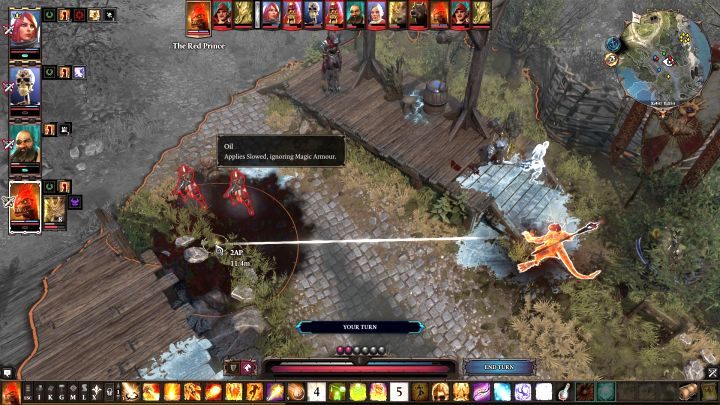 Podpalenie plamy oleju wyrządzi postaciom sporo szkód. - Porady ogólne do Divinity Original Sin 2 - Divinity Original Sin 2 - poradnik do gry