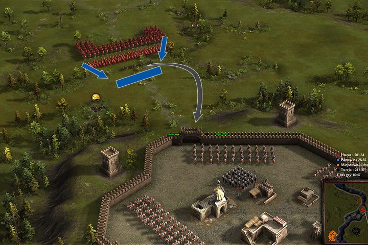 Kiedy zniszczysz mury, garnizon przystąpi do kontrataku. - Odbudowa Siczy Zaporowskiej | Kampania - Sława Kozakom | Kozacy 3 - Kozacy 3 - poradnik do gry