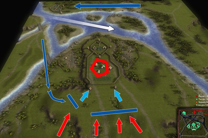 W tej misji również czeka cie wielka bitwa, nie będziesz mógł również produkować jednostek - Oblężenie Belgradu w Kozacy 3 | Generalissimus - Kozacy 3 - poradnik do gry