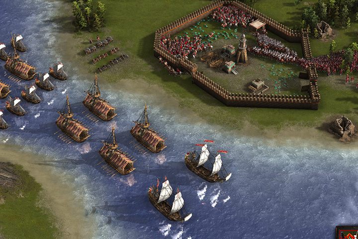 Po zajęciu małego fortu, przetransportuj wojska na drugi brzeg. - Oblężenie Belgradu w Kozacy 3 | Generalissimus - Kozacy 3 - poradnik do gry