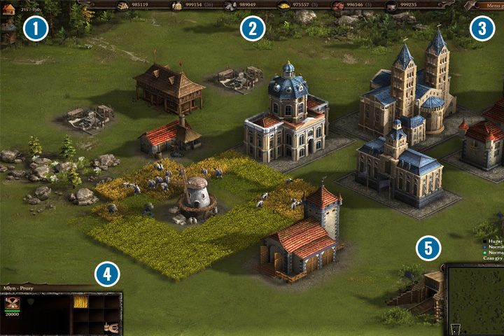 1 - tutaj widnieją trzy informacje - Interfejs w Kozacy 3 | Podstawy - Kozacy 3 - poradnik do gry