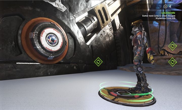 Brama nie zostanie otwarta dopóki nie zbierzesz sześciu rdzeni pryzmatycznych. - Misja 4: Whispers in the Sand | Opis przejścia ReCore - ReCore - poradnik do gry