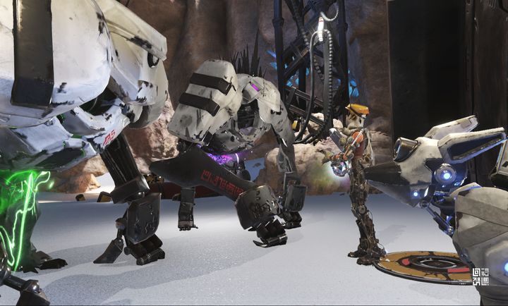 Chociaż przerywnik zapowiada dwóch wrogów, będziesz walczyć tylko z jednym z nich. - Misja 4: Whispers in the Sand | Opis przejścia ReCore - ReCore - poradnik do gry