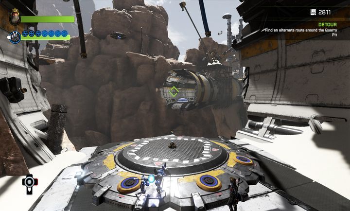 Aby zasilić platformę ponownie musisz znaleźć trzy brakujące Cellboty. - Misja 5: Is anybody out there? | Opis przejścia ReCore - ReCore - poradnik do gry