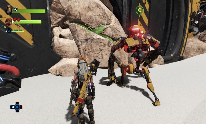 Duncan z łatwością oczyści wcześniej zablokowane przejście. - Misja 8: Exclusion Zone | Opis przejścia ReCore - ReCore - poradnik do gry