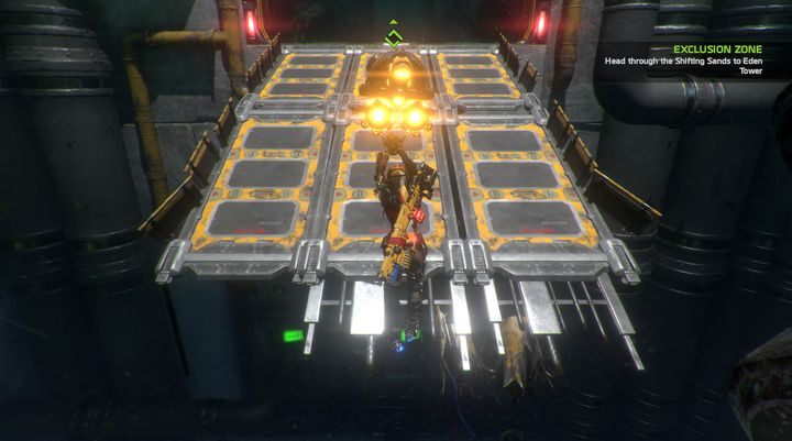 Korzystając z nowej ramy z łatwością dosięgniesz drugiej części zerwanego mostu. - Misja 9: Altitude Adjustment | Opis przejścia ReCore - ReCore - poradnik do gry