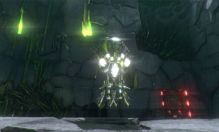 Obudowa Elder Alarum sprawia, że wycelowane w niego strzały będą się odbijać. - Misja 9: Altitude Adjustment | Opis przejścia ReCore - ReCore - poradnik do gry