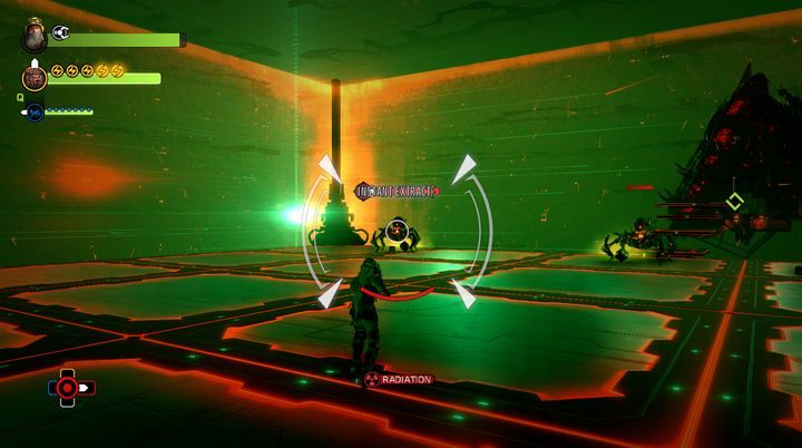 Następna arena będzie nieprzerwanie wypełniona radioaktywnością. Musisz jak najszybciej pozbyć się wrogów! - Misja 10: Eden Tower | Opis przejścia ReCore - ReCore - poradnik do gry