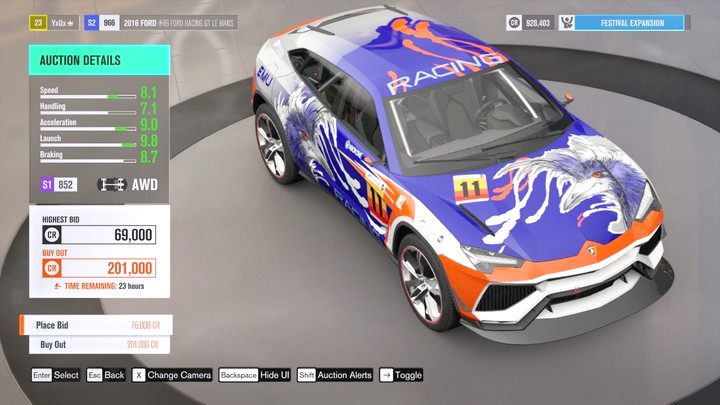 Możesz zobaczyć, o ile pojazd został ulepszony w parametrach, nie możesz jednak podglądnąć konkretnych modyfikacji. - Nabywanie pojazdów | Podstawy rozgrywki w Forza Horizon 3 - Forza Horizon 3 - poradnik do gry