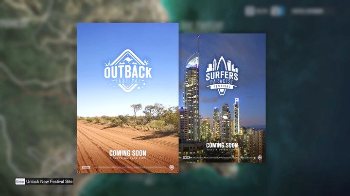 W dalszym etapie ekspansji masz do wyboru miejsce nowego festiwalu: pustkowia lub miasto. - Pierwsze kroki w fabule | Podstawy rozgrywki w Forza Horizon 3 - Forza Horizon 3 - poradnik do gry