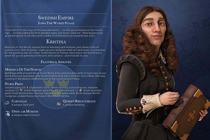 Szwecja jest nastawiona na dominację kulturową oraz rozwój turystyki - Civilization 6 Gathering Storm: Szwecja, Kristina, opis nacji, porady - Sid Meiers Civilization VI - poradnik do gry