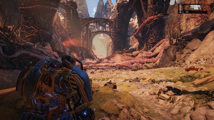 Arena na której rozegra się ostateczna walka. Zestrzeliwuj nadlatujące pociski - Akt 5:4 - Uwolnienie | Opis przejścia Gears of War 4 - Gears of War 4 - poradnik do gry