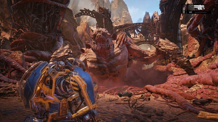 Ostatnim etapem walki jest odcięcie mu nóg - Akt 5:4 - Uwolnienie | Opis przejścia Gears of War 4 - Gears of War 4 - poradnik do gry