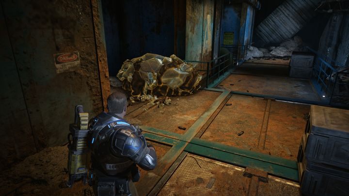 Informacja o podniesieniu przedmiotu pojawi się po wejściu w interakcję z kryształem - Akt 3:6 - Początki | Opis przejścia Gears of War 4 - Gears of War 4 - poradnik do gry