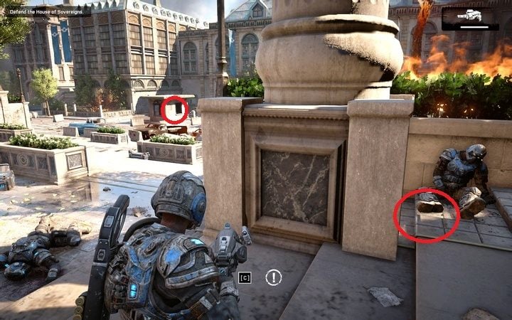 Nieśmiertelnik za filarem i gazety ukryte w budce - Akt 1:0 - Prolog | Opis przejścia Gears of War 4 - Gears of War 4 - poradnik do gry