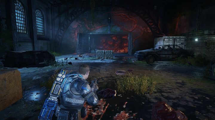 Na tym polu stawisz czoła nowemu przeciwnikowi - Akt 4:3 - Puk Puk | Opis przejścia Gears of War 4 - Gears of War 4 - poradnik do gry