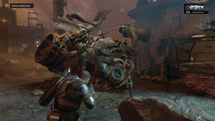 Siądź za sterami bestii oblężniczej i zniszcz bunkier - Akt 4:5 - Ostrzeżenie przed burzą | Opis przejścia Gears of War 4 - Gears of War 4 - poradnik do gry