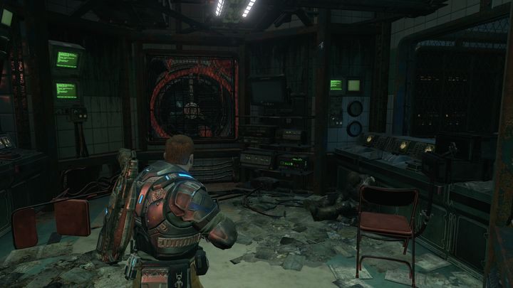 W tym pokoiku będzie list do zebrania - Akt 4:5 - Ostrzeżenie przed burzą | Opis przejścia Gears of War 4 - Gears of War 4 - poradnik do gry