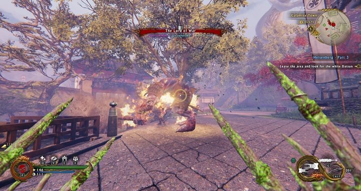 Pamiętaj że w walce z Panem Wojny należy zachować dystans - Heisenberg | Zadania poboczne w Shadow Warrior 2 - Shadow Warrior 2 - poradnik do gry