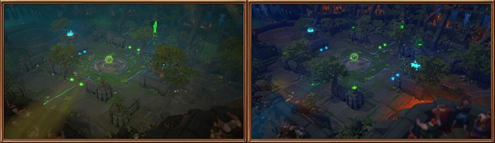 Zbudowana w ogrodzie opuszczonej Świątyni i chroniona przez plemiona Dryad, Świątynia Orman żyje teraz krwawymi spektaklami - Rodzaje i opis map | Podstawy rozgrywki Battlerite - Battlerite - poradnik do gry