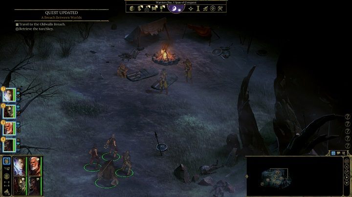 Gdy zginie ostatni z przeciwników, zaczepi cię Mędrzec siedzący przy pobliskim ognisku - Wyłom między światami (A Breach Between Worlds) - zadanie główne - Tyranny - poradnik do gry