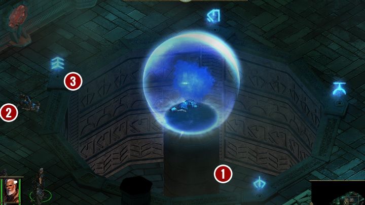 Tuż za wskazanym na obrazku miejscem znajduje się centralne pomieszczenie ruin - Wyłom między światami (A Breach Between Worlds) - zadanie główne - Tyranny - poradnik do gry