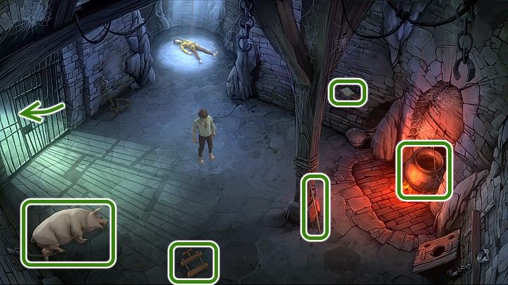 Podejdź do drewnianej półki przy ścianie (na lewo od paleniska) - Prolog | Opis przejścia | Yesterday Origins - Yesterday Origins - poradnik do gry