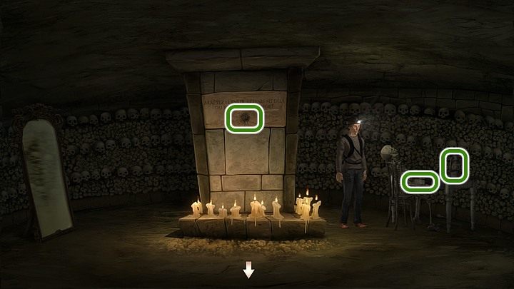 Wreszcie zainteresuj się czymś w rodzaju pomnika usytuowanego w centrum ekranu - Rozdział piąty - katakumby | Yesterday Origins - Yesterday Origins - poradnik do gry