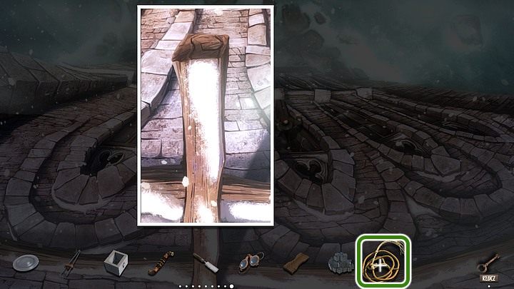 Połącz ją więc z kańczugiem i tak przedłużoną linę zamocuj na belce - Rozdział drugi - klasztor św. Brygidy | Opis przejścia | Yesterday Origins - Yesterday Origins - poradnik do gry