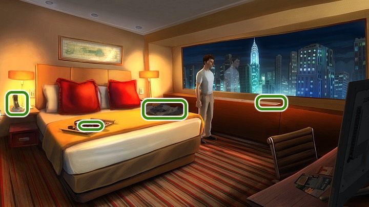 Rzuć okiem na leżącą na łóżku marynarkę - okaże się, że nie ma w niej wizytówki Amandy - Rozdział trzeci - Nowy Jork | Opis przejścia | Yesterday Origins - Yesterday Origins - poradnik do gry