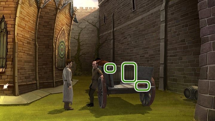 Porozmawiaj z woźnicą - dowiesz się, że beczki na wozie są puste - Rozdział czwarty - zamek Inverloch | Opis przejścia | Yesterday Origins - Yesterday Origins - poradnik do gry