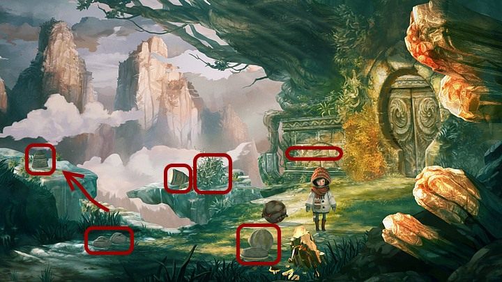 Każ gąsienicy wypluć lawę na pęknięty kamień modlitewny, a Renie automatycznie go sklei - Rozdział drugi | Opis przejścia Silence - Silence - poradnik do gry