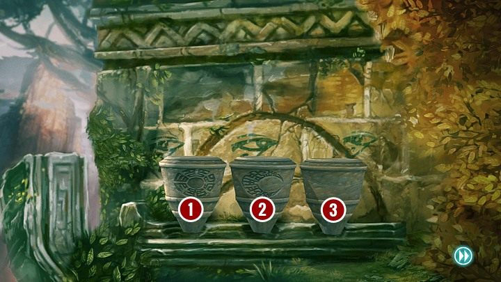 Kamienie modlitewne, idąc od lewej, symbolizują - życie (kamień z rysunkiem słońca), sen (kamień z rysunkiem księżyca) i śmierć (kamień bez żadnych oznaczeń) - Rozdział drugi | Opis przejścia Silence - Silence - poradnik do gry