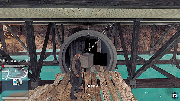 Musisz dotrzeć do pokazanej na obrazku zabitej deskami rury - Watch Dogs 2: Punkty badań 1-61, mapa, sekrety - Watch Dogs 2 - poradnik do gry