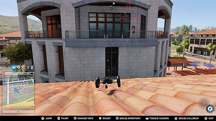 Punkt znajduje się na dachu i w pierwszej kolejności będziesz musiał dotrzeć skoczkiem do zlokalizowanego nieco niżej terminalu - Watch Dogs 2: Punkty badań 1-61, mapa, sekrety - Watch Dogs 2 - poradnik do gry