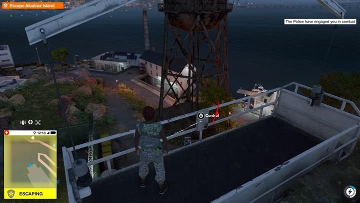 Użyj dźwigu na dachu, by zejść na dół - od razu biegnij w kierunku morza i odpłyń łodzią - Watch Dogs 2: Policja do wynajęcia, solucja, operacje poboczne - Watch Dogs 2 - poradnik do gry