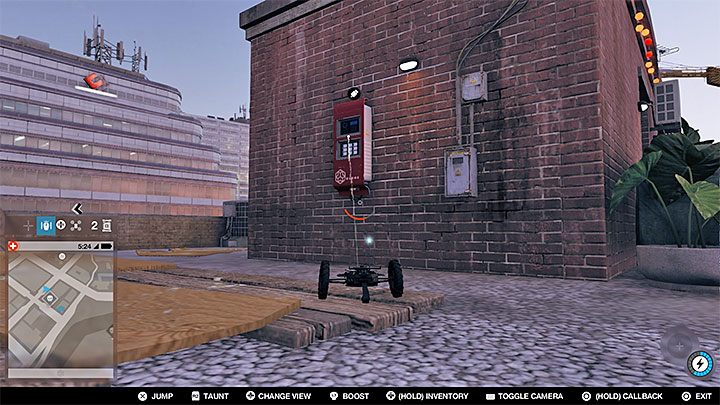 Po tym jak usuniesz wspomnianą wyżej przeszkodę wykonaj dłuższy skok, w trakcie którego możesz sobie pomóc przyspieszeniem - Watch Dogs 2: Punkty badań 62-112, sekrety, porady - Watch Dogs 2 - poradnik do gry