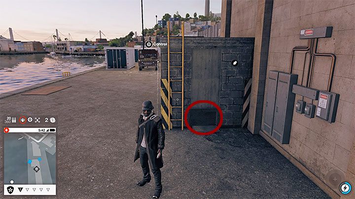 Punkt ten jest wewnątrz dużego budynku w porcie - Watch Dogs 2: Punkty badań 62-112, sekrety, porady - Watch Dogs 2 - poradnik do gry