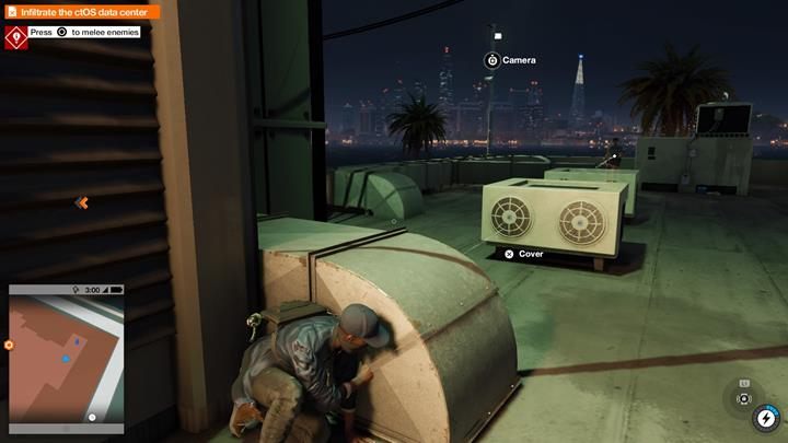 Chowaj się za szybami, a następnie ogłusz strażnika - Watch Dogs 2: Prolog/Spacer po parku, solucja, operacje główne - Watch Dogs 2 - poradnik do gry