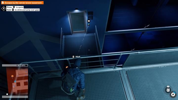 Nie warto angażować się w walkę z przeciwnkami - lepiej unikać konfrontacji i zeskakiwać na niższe poziomy - Watch Dogs 2: Prolog/Spacer po parku, solucja, operacje główne - Watch Dogs 2 - poradnik do gry