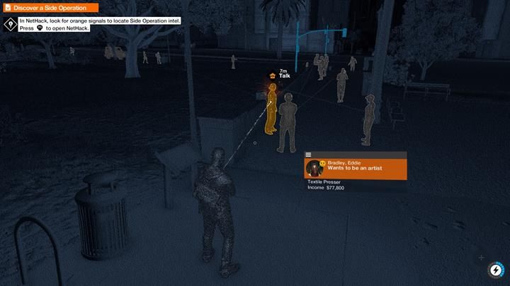 Porozmawiaj z podświetlonym mężczyzną, by zakończyć misję - Watch Dogs 2: Prolog/Spacer po parku, solucja, operacje główne - Watch Dogs 2 - poradnik do gry