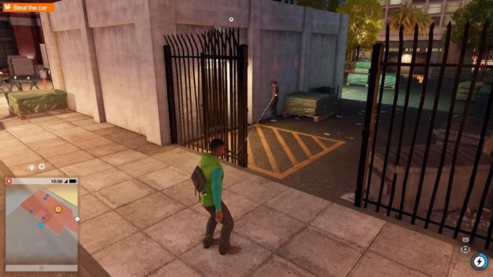 Dobrze rozpocząć misję z tyłu strzeżonego obszaru - ogłusz strażniczkę i przejmij kontrolę nad kamerąs - Watch Dogs 2: Cyberjazda, solucja, operacje główne - Watch Dogs 2 - poradnik do gry