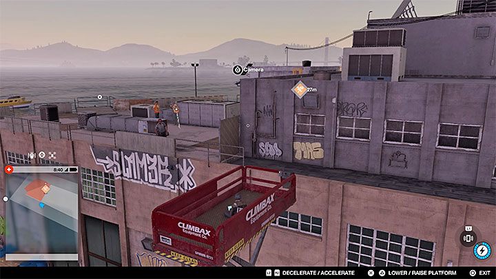 Użyj podnośnika żeby dotrzeć na dach - Watch Dogs 2: Skradzione sygnały (Stolen Signals), solucja, operacje poboczne - Watch Dogs 2 - poradnik do gry
