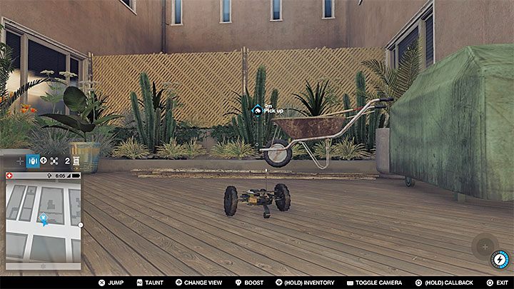 Doskocz do obszaru między budynkami (przeskoczysz nad małą szklaną balustradą) - Watch Dogs 2: Malowania, elementy ubioru, unikalne pojazdy - mapa, sekrety - Watch Dogs 2 - poradnik do gry