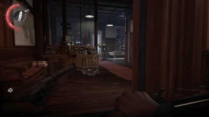 Obezwałdnij strażnika, by pomóc drukarzowi. - Ucieknij z Dunwall | Misja 1 - Długi dzień w Dunwall | Dishonored 2 - Dishonored 2 - poradnik do gry