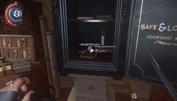 Zabierz z sejfu notatki dotyczące lekarstwa dla Hepatii. - Wyeliminuj Zmorę Korony | Misja 3 - Droga pani doktor | Dishonored 2 - Dishonored 2 - poradnik do gry