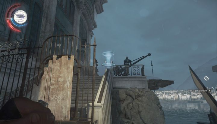 Użyj mignięcia za plecy strażnika. - Wróć na Groźną Wręgę | Misja 3 - Droga pani doktor | Dishonored 2 - Dishonored 2 - poradnik do gry