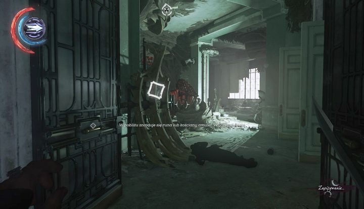 Miejsce lokalizacji runy. - Sekrety | Misja 3 - Droga pani doktor | Dishonored 2 - Dishonored 2 - poradnik do gry